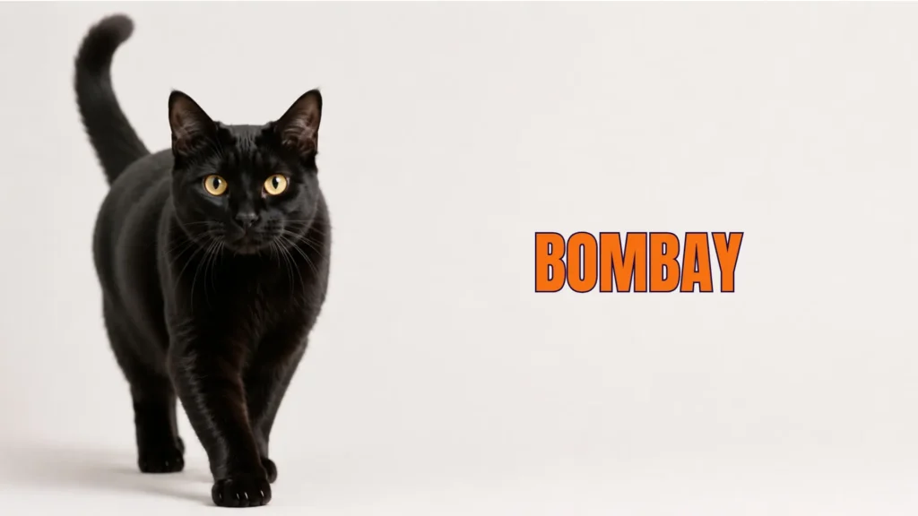Bombay Breed black cat